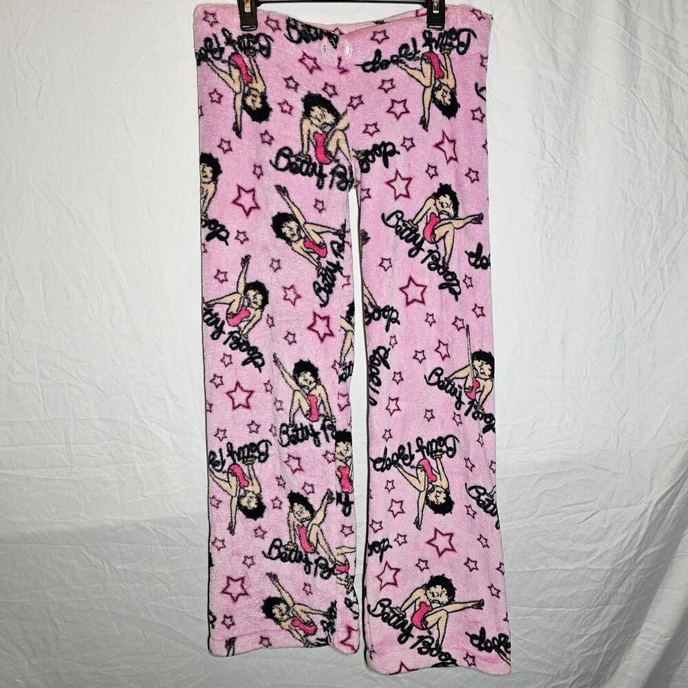 2009 betty boop low rise  fuzzy cozy pajama pants